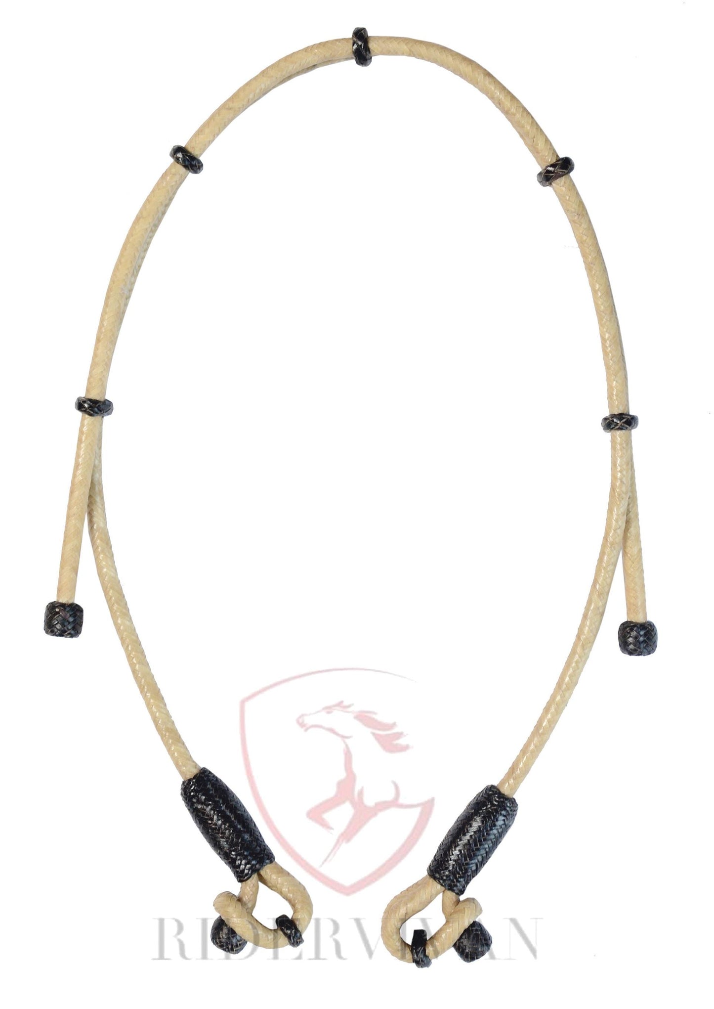 Horse Bosal Hanger, Hand Braided Bosal Hanger, Bosal Hanger Natural & Dark Cherry Knot.