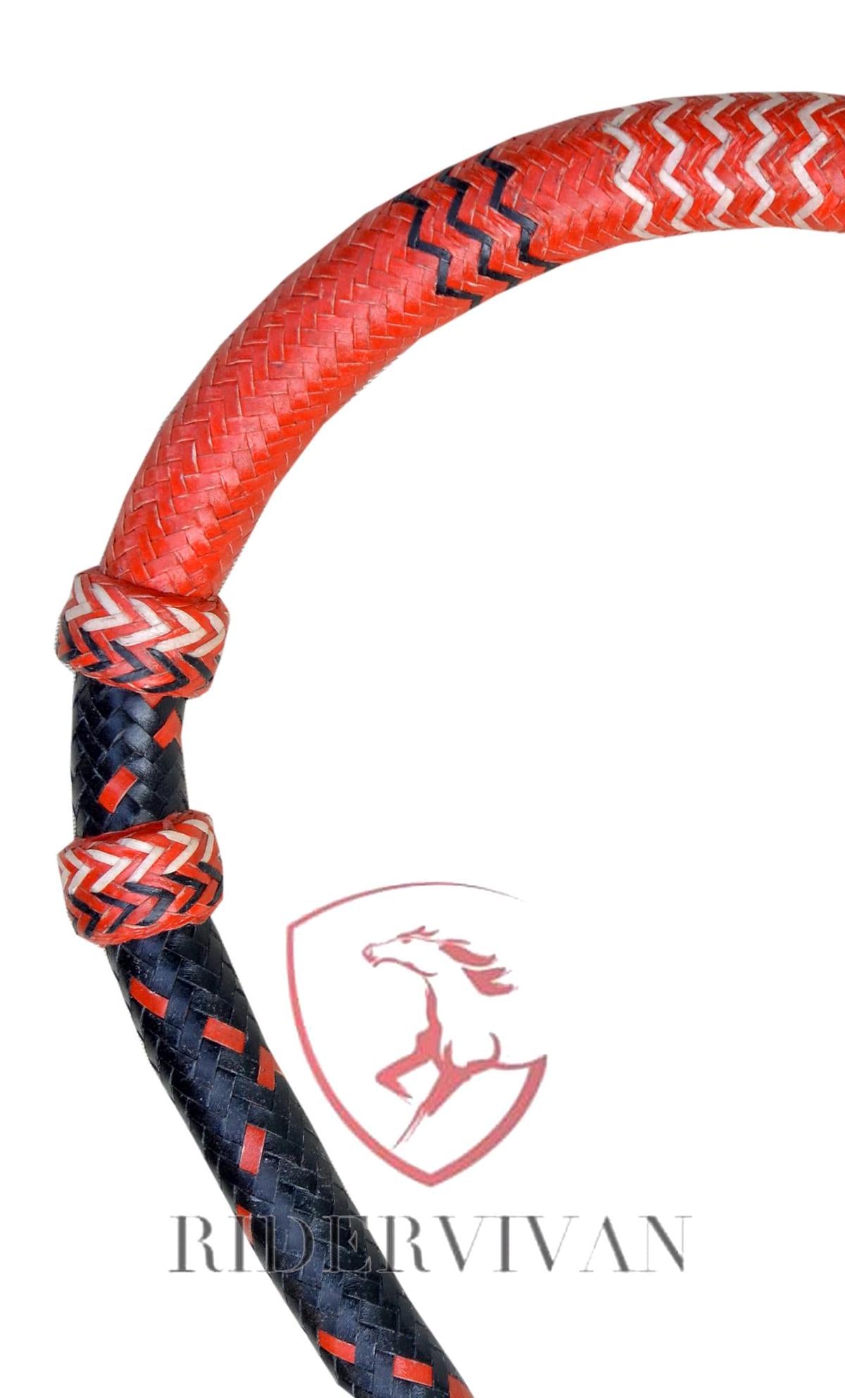 Horse Bosal Black & Red, 24 Plaits Rawhide Bosal, Hand-crafted Hackmore, Western Bosal For horse training,