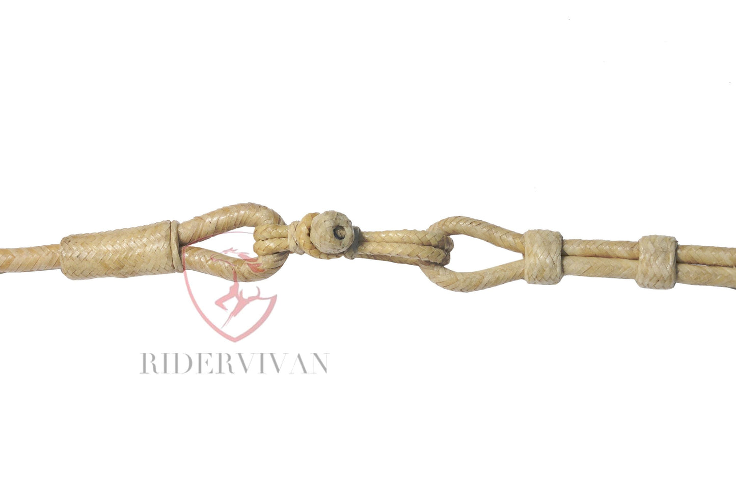 COMBO OFFER! Black/Red Rawhide Bosal & Natural Rawhide Romal Reins