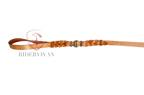 Beautiful Bosal Hanger single-ply 1/2" Natural Leather Bosal Noseband Hanger - Self-tie