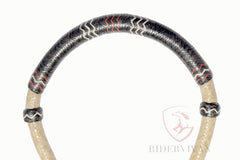 Hand-crafted Horse Bosal, Natural & Chestnut Cherry Rawhide Bosal, 40 Plaits Bosal,  5/8" Thickness High-Quality Bosal