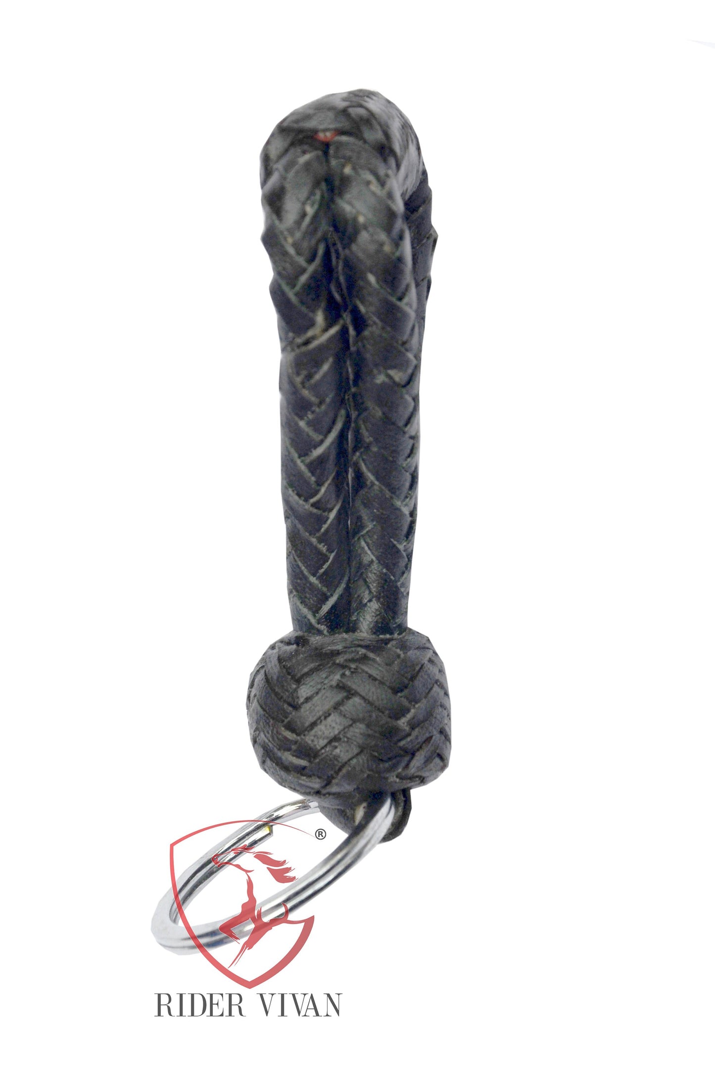 Designer Key Ring, Handmade Braided KeyChain,  Black Rawhide KeyChain,