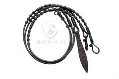 Romal Reins Natural Cow Rawhide, Romel 20 Plaits, Regular 55" Romal Reins, Specially Hand-Crafted Braided Reins.