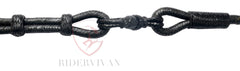 Romal Reins Black Soft Cow Leather, Romel 10 Plaits, Regular 55" Romal Reins, Specially Hand-Crafted Braided Reins
