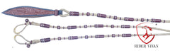 Romal Reins, Romal Reins Natural Rawhide, 55" With Reins Connectors, Specially Hand-Crafted Braided Reins.