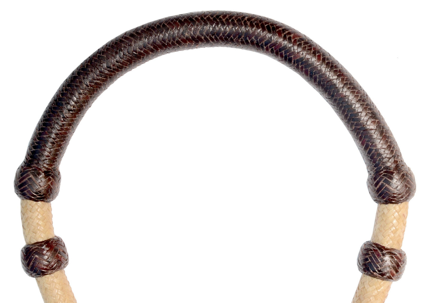 Handmade Horse Bosal, Natural Rawhide Bosal, Dark Brown Knot Bosal, 40 Plaits Western Bosal.