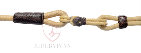 Romal Reins 20 Plaits, Show Romal Reins 55", Hand Braided Remal Reins, Romel Reins Natural Cow Rawhide.