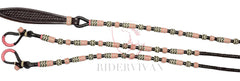 Romal Reins Dark Chocolate Brown, Rommel Romel Reins. 55" Romal Reins with rein connectors.