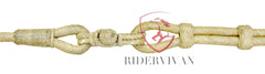 Romal Reins California Style, 16 plaits Rommel Reins, Full Natural Romal Reins, Reins 55" With Connectors, Hand-Braided Horse Romel Reins.