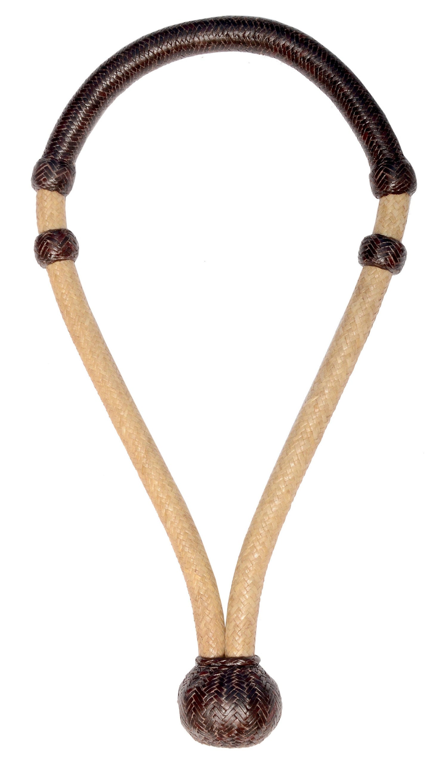 Handmade Horse Bosal, Natural Rawhide Bosal, Dark Brown Knot Bosal, 40 Plaits Western Bosal.