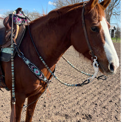 Romel Reins 10 plait Regular 55", Brown Soft Leather Romal Reins, Romel Romal Reins with reins connectors.