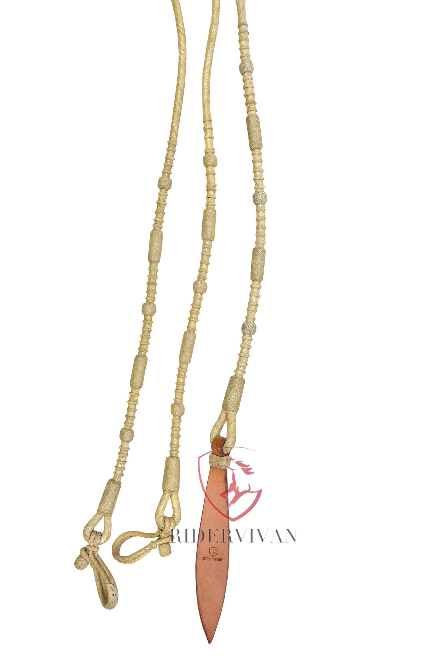 COMBO OFFER! Black/Red Rawhide Bosal & Natural Rawhide Romal Reins