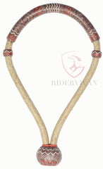 Handmade Bosal, Natural & Cherry Rawhide Bosal, 40 Plaits Horse Bosal.
