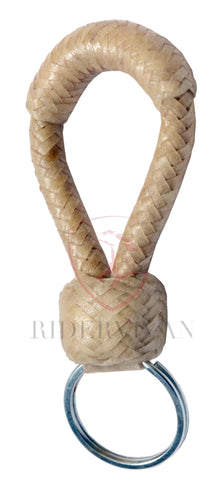 Handmade Braided Natural Rawhide Keychain