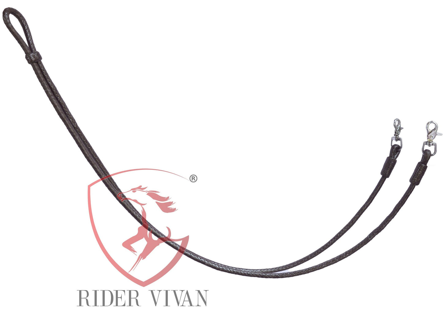 Hand Braided Roping Reins, Western Roping Rein, 8 Plites Dark Brown Roping Reins, Softy Braided Roping Reins, Roping Rein with Trigger Snap.