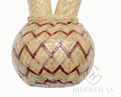 40 Plaits  Rawhide Natural & Cherry Red Bosal Set, 5/8" Western Bosal Set, Bosal Set With Horse Hair Mecate Reins, High Quality Bosal Set.