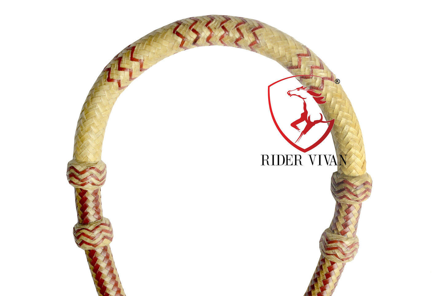 COMBO OFFER! Cherry And Natural Designer Bosal & Natural Rawhide Romal Reins