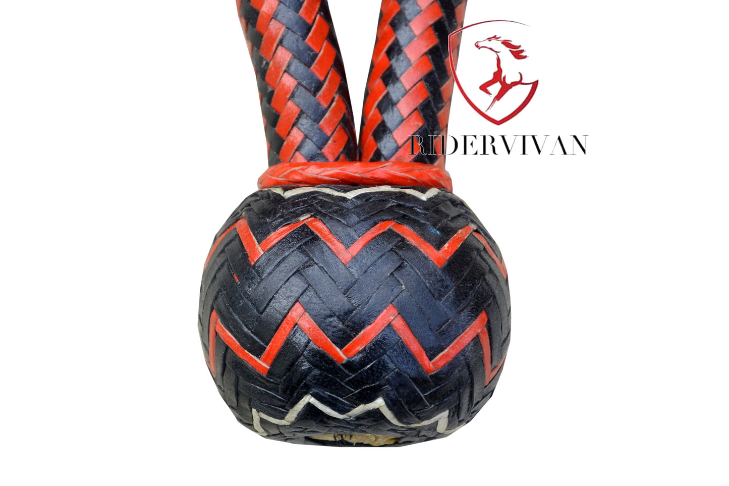 Western Horse Bosal, Black & Red Rawhide Hackamore, 24 Plaits Braided Bosal.