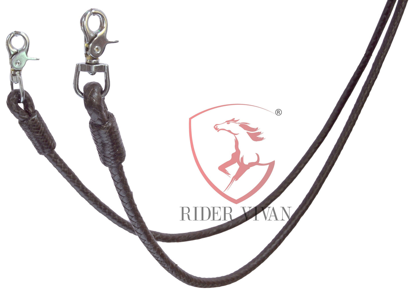 Hand Braided Roping Reins, Western Roping Rein, 8 Plites Dark Brown Roping Reins, Softy Braided Roping Reins, Roping Rein with Trigger Snap.