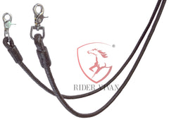 Hand Braided Roping Reins, Western Roping Rein, 8 Plites Dark Brown Roping Reins, Softy Braided Roping Reins, Roping Rein with Trigger Snap.