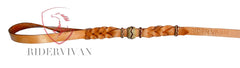 Beautiful Bosal Hanger single-ply 1/2" Latigo & Natural Leather Bosal Noseband Hanger - Self-tie ( Set of 2 )