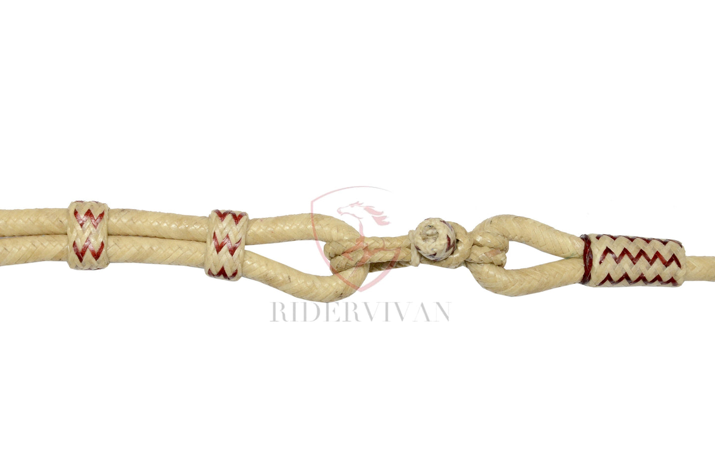 Specially Hand-Braided Reins, California Style 20 plaits Regular Romal Reins Natural 55" With Reins Connectors.