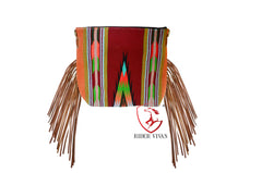 Genuine Leather Cowhide Bag, Hand Tooled Fringe Bag, Western Women’s Purse Bag, Crossbody Bag