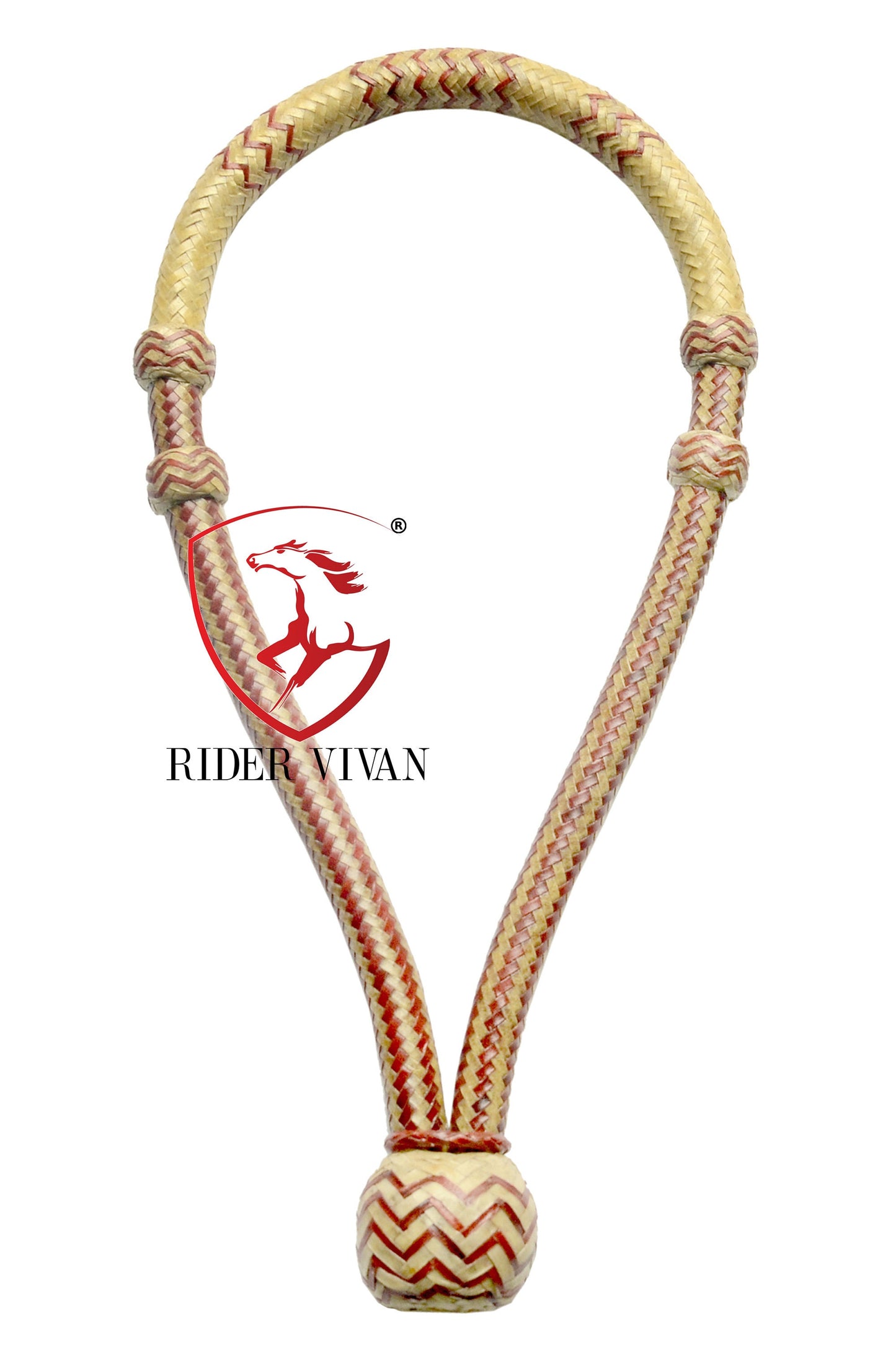 COMBO OFFER! Cherry And Natural Designer Bosal & Natural Rawhide Romal Reins
