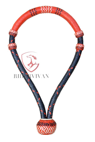 Horse Bosal Black & Red, 24 Plaits Rawhide Bosal, Hand-crafted Hackmore, Western Bosal For horse training,
