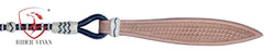 New Hand Braided Black & Natural Rawhide Rommel Reins, Show Romel Romal Reins Horsetack Black.