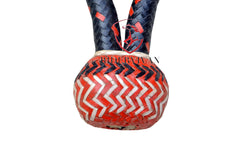 COMBO OFFER! Black/Red Rawhide Bosal & Natural Rawhide Romal Reins