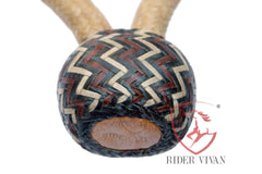 Handmade Bosal Set, 40 Plaits Rawhide Natural Bosal Set, Bosal Set Black Nylon Mecate Reins With Horse Hair Tassel.