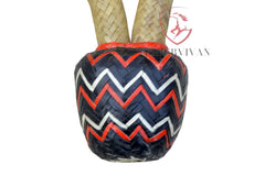Hand-crafted Bosal, Western Bosal For horse training, Horse Bosal Natural & Black, 24 Plaits Rawhide Bosal.
