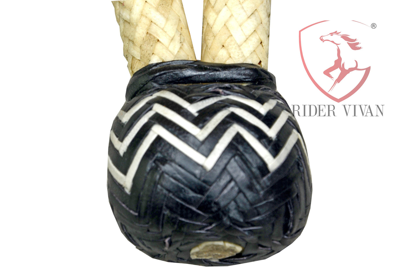 Hand-crafted Horse Bosal, Horse Bosal Natural & Black Rawhide, 24 Plaits Bosal, Western Horse Bosal.