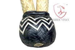 Hand-crafted Horse Bosal, Horse Bosal Natural & Black Rawhide, 24 Plaits Bosal, Western Horse Bosal.