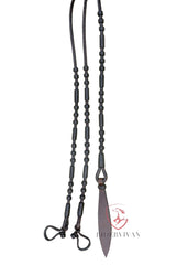 20 Plaits Romal Reins, Hand Braided High-Quality Romal Reins, Romal Reins Dark Brown Cow Rawhide.