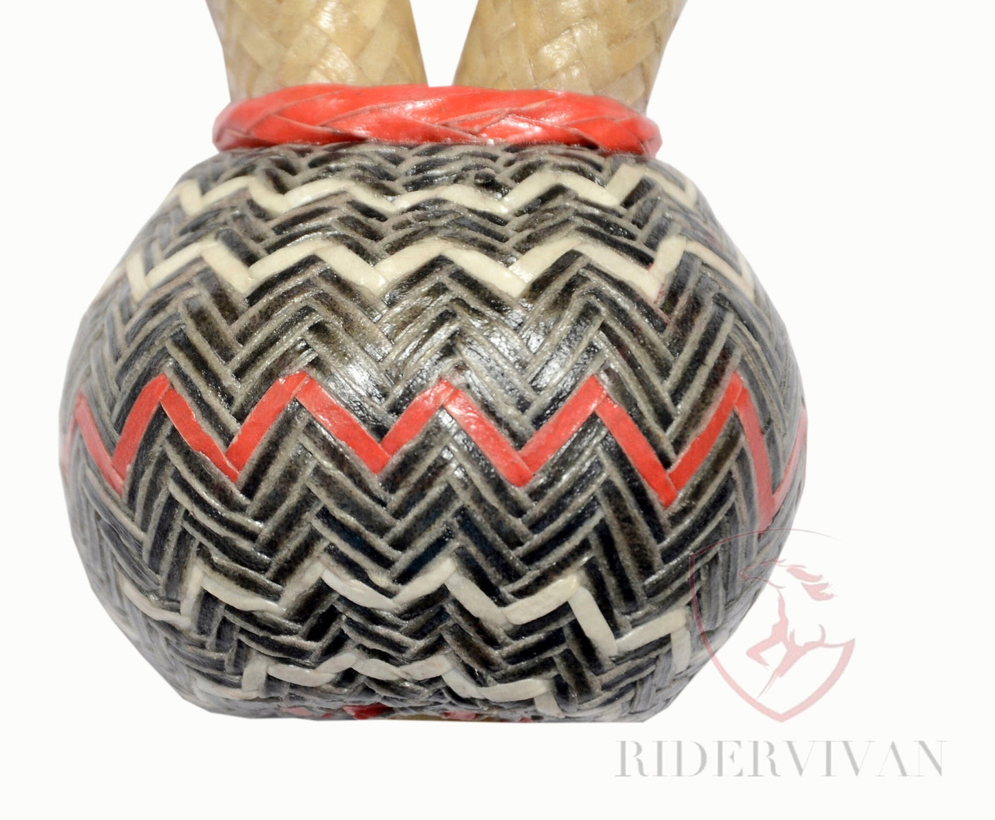 Handmade Horse Bosal, Natural & Black Rawhide Bosal, 40 Plaits Western Bosal.
