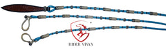 Romal Reins, Romal Reins Turquoise Rawhide With Reins Connectors, Specially Hand-Crafted Braided Reins.