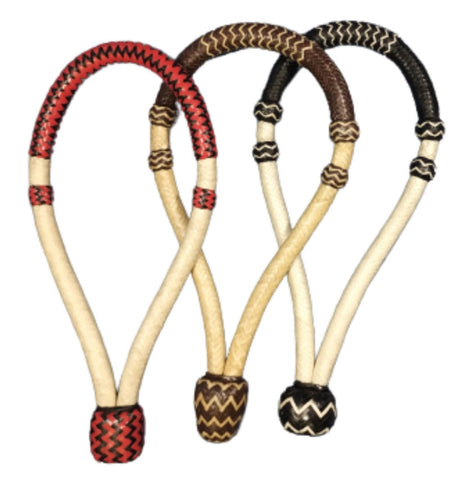 Complete 3-Piece Bosal Kit: Enhance Your Horsemanship, Rawhide Bosal set 6/8″ Thick, Multicolor Hackamore.