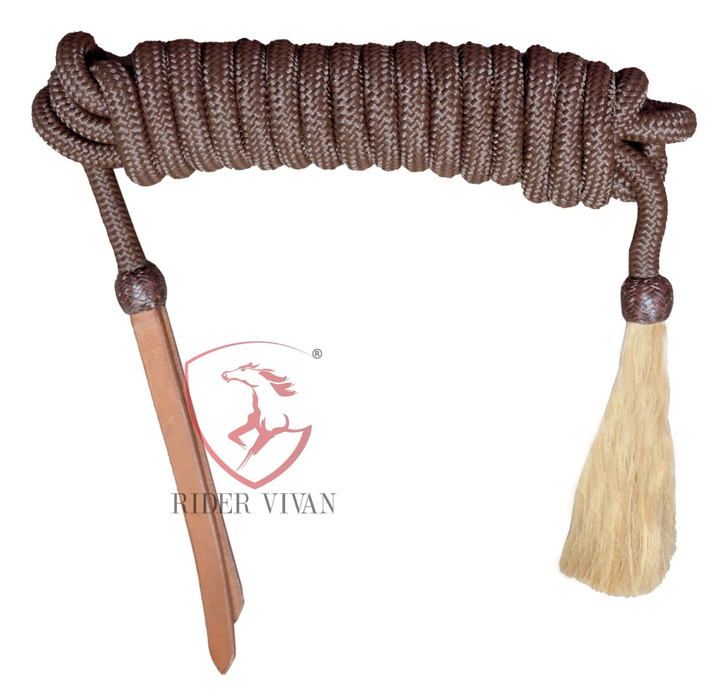 Handmade Bosal Set, Rawhide Bosal Set 40 Plaits, Bosal Set Natural & Dark Brown, Bosal Set Brown Nylon Mecate Reins.