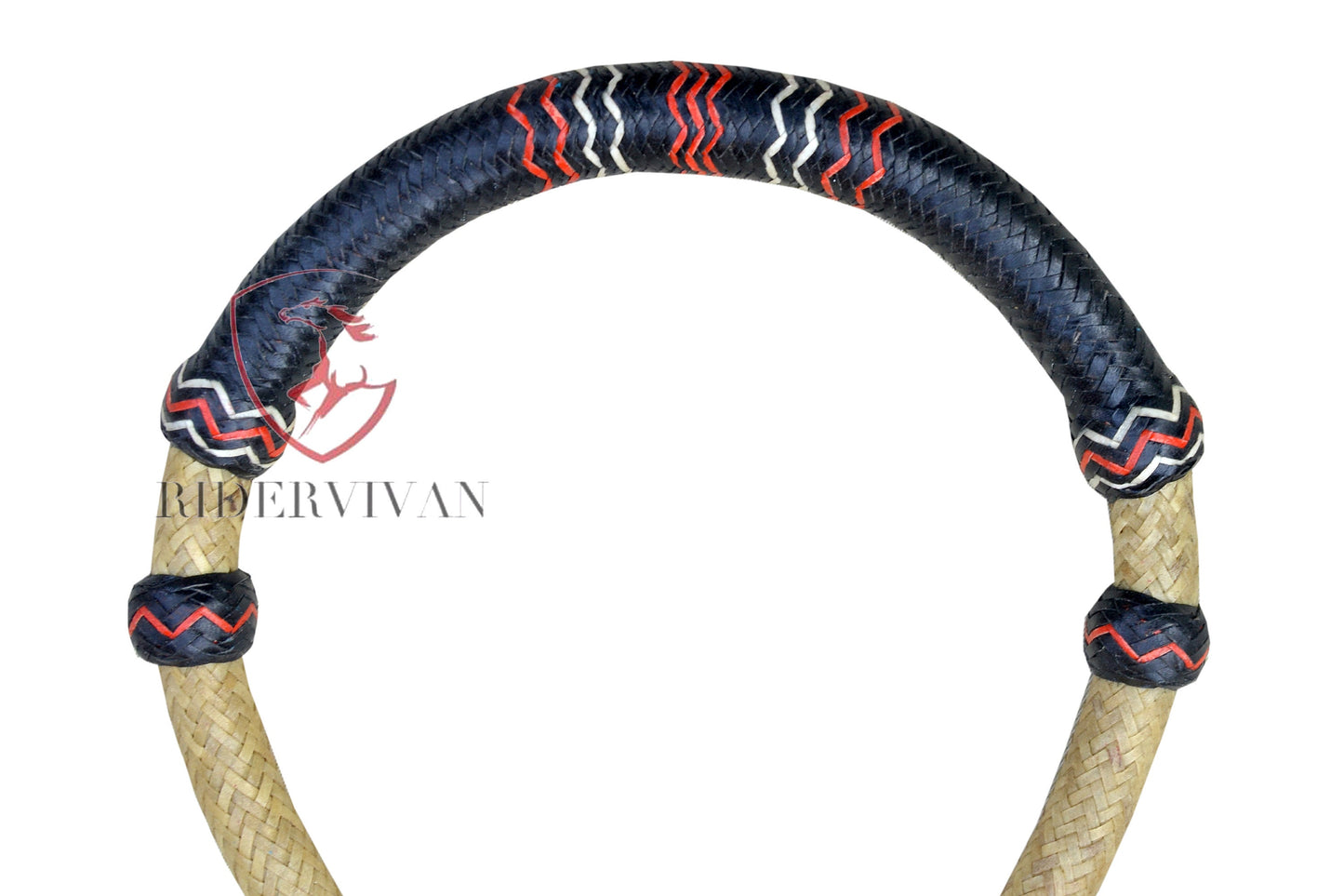 Hand-crafted Bosal, Western Bosal For horse training, Horse Bosal Natural & Black, 24 Plaits Rawhide Bosal.