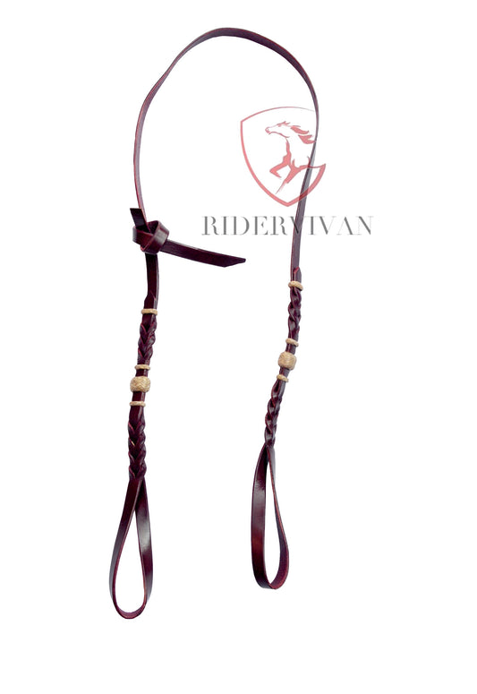 Bosal Noseband Hanger - Self-tie, Bosal Hanger single-ply 1/2", Bosal Hanger Latigo Leather.