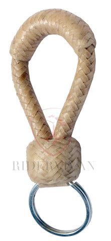 Handmade Braided Natural Rawhide Keychain