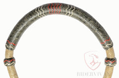 Handmade Horse Bosal, Natural & Black Rawhide Bosal, 40 Plaits Western Bosal.