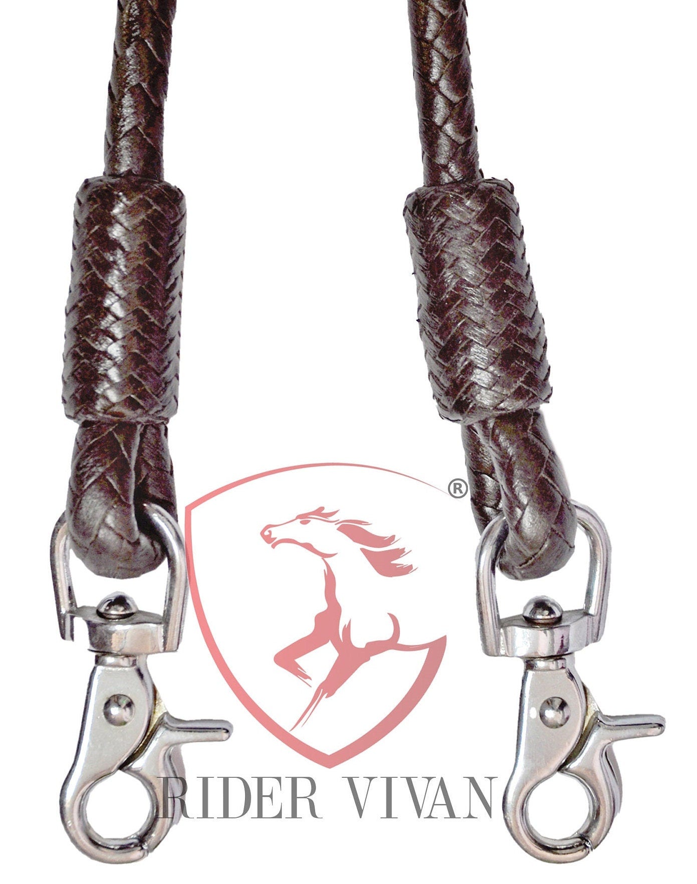 Hand Braided Roping Reins, Western Roping Rein, 8 Plites Dark Brown Roping Reins, Softy Braided Roping Reins, Roping Rein with Trigger Snap.