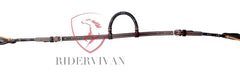 Western Leather One-ear Headstall, Brown Leather One Ear Headstall, One Ear Headstall With Dark Brown Rawhide Knot, Hand Braided Headstall.