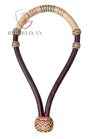 Horse Bosal Black & Cherry, 24 Plaits Rawhide Bosal, Hand-crafted Bosal, Western Bosal For horse training,