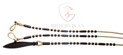 Romal Reins 20 Plaits, Show Romal Reins 55", Hand Braided Remal Reins, Romel Reins Natural Cow Rawhide.