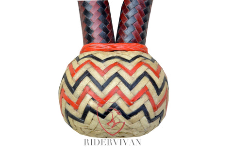 COMBO OFFER! Black/Cherry Natural Designer Bosal & Natural Rawhide Romal Reins