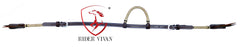 Hand-Braided Romal Reins With Headstall, Romal Reins With One Ear Headstall, Romal Reins 10 Plaits, Romal Reins 55" with rein connectors,